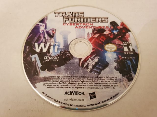 Nintendo Wii Transformers Cybertron Adventures video game