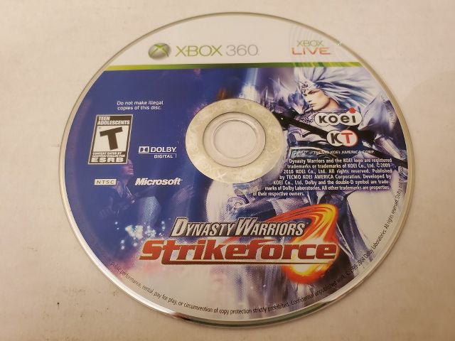 Microsoft Xbox 360 Dynasty Warriors Strikeforce video game