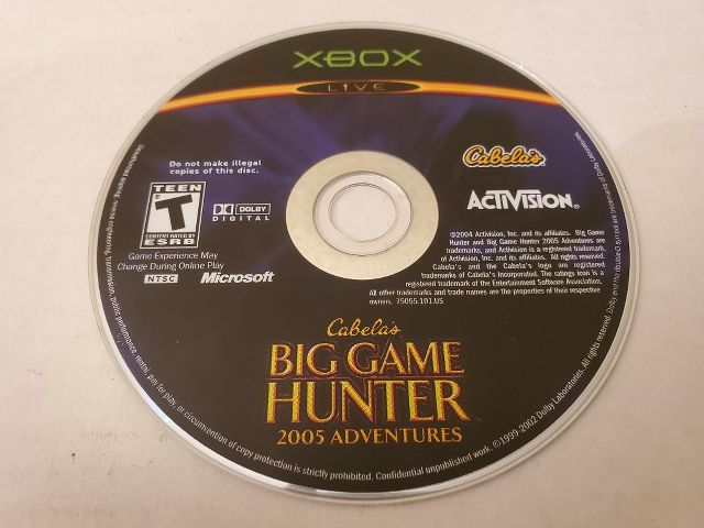Microsoft Xbox Big Game Hunter 2005 Adventures video game