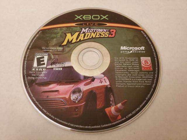 Microsoft Xbox Midtown Madness 3 video game