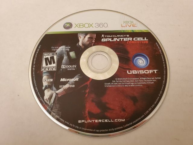 Microsoft Xbox 360 Splinter Cell Conviction video game