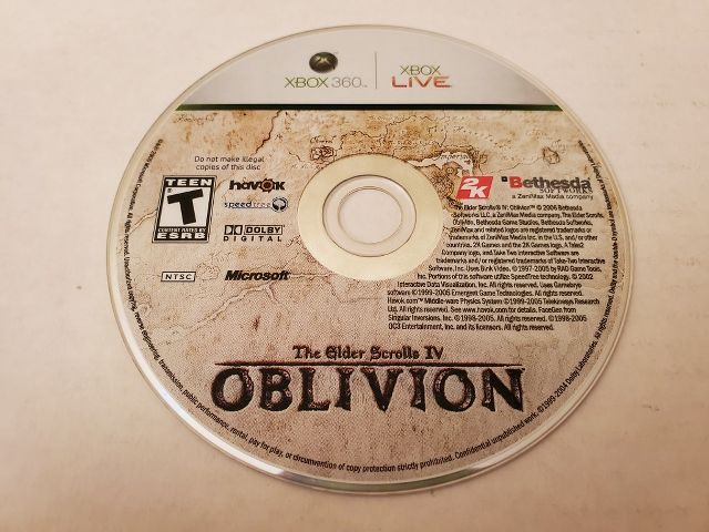 Microsoft Xbox 360 The Elder Scrolls IV Oblivion video game