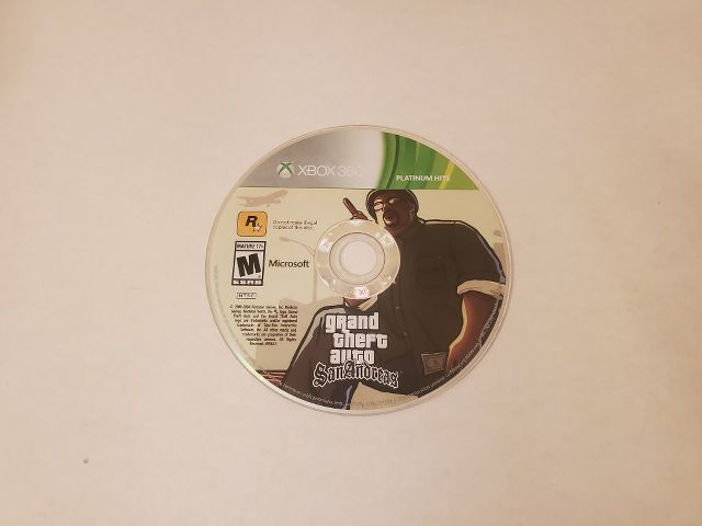 Microsoft Xbox 360 Grand Theft Auto San Andreas Platinum Hits video game
