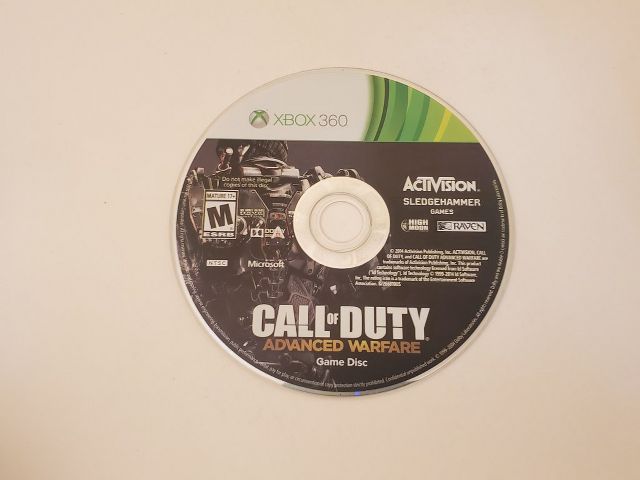 Microsoft Xbox 360 Call of Duty Advanced Warfare Game Disc video game