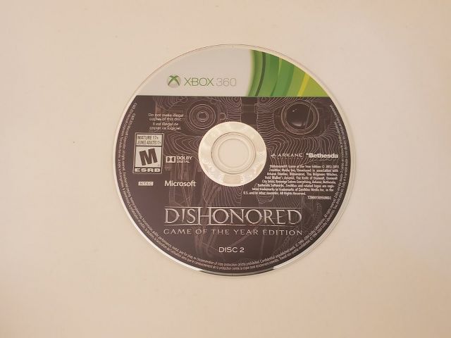Microsoft Xbox 360 Dishonored Game of the Year Edition Disc 2 video game