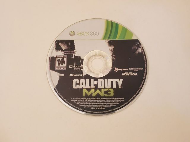 Microsoft Xbox 360 Call of Duty MW3 video game