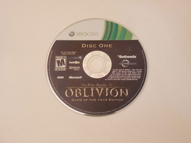 Microsoft Xbox 360 The Elder Scrolls IV Oblivion Disc 1 Game of the Year Edition video game