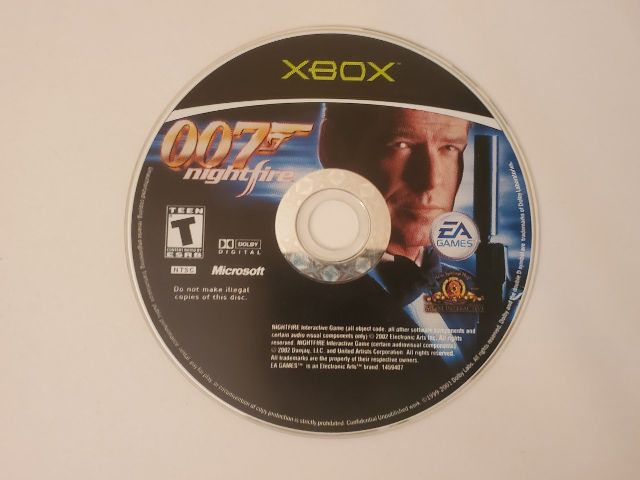 Microsoft Xbox 007 Nightfire video game