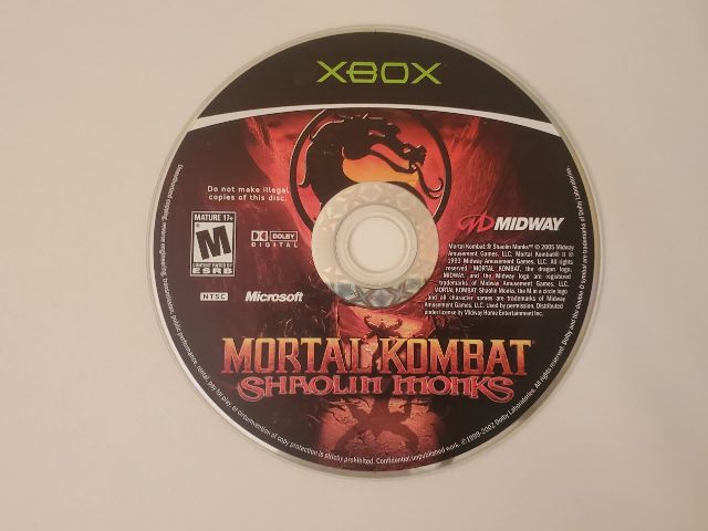 Microsoft Xbox Mortal Kombat Shaolin Monks video game