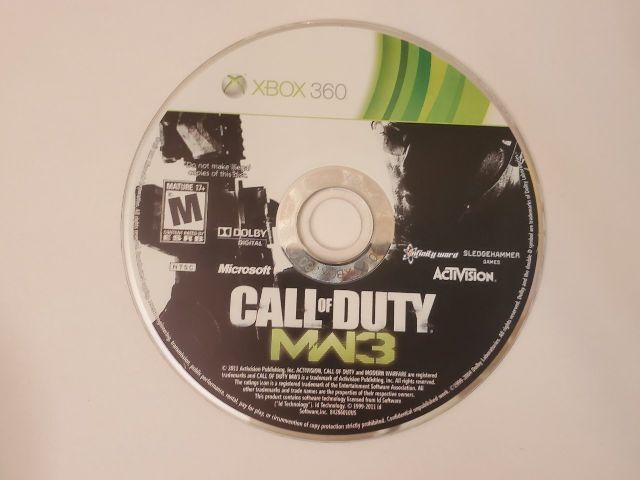 Microsoft Xbox 360 Call of Duty Modern Warfare 3 video game