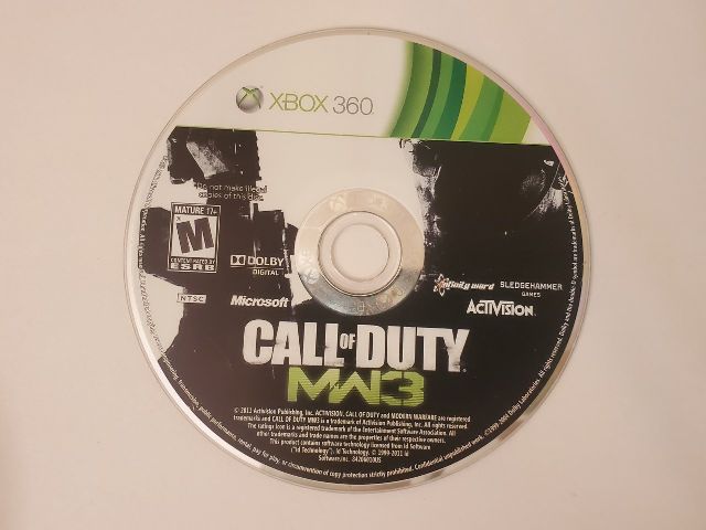 Microsoft Xbox 360 Call of Duty Modern Warfare 3 video game