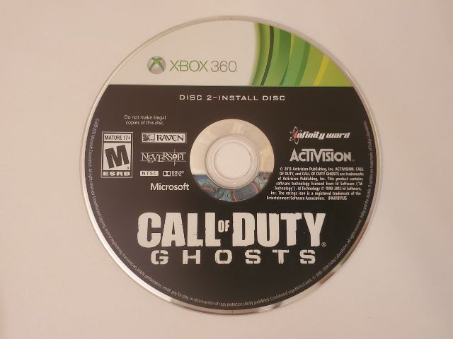 Microsoft Xbox 360 Call of Duty: Ghosts Install Disc video game