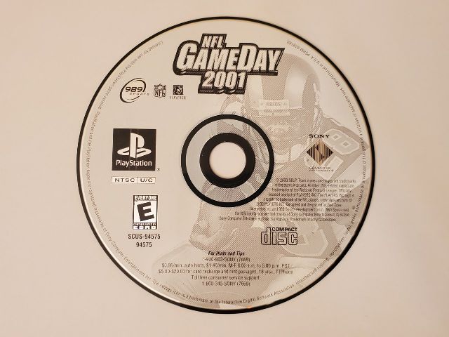 Sony Playstation 1 NFL Game Day 2001 video game