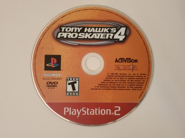 Sony Playstation 2 Tony Hawk's Pro Skater 4 Greatest Hits video game