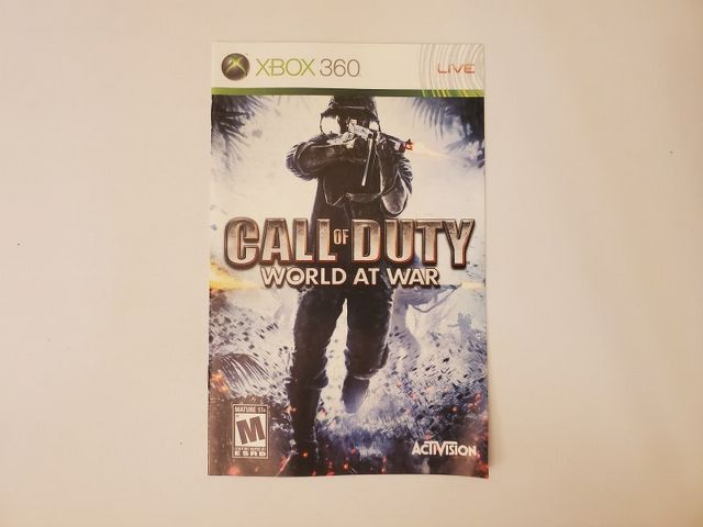 Microsoft Xbox 360 Call of Duty: World at War video game