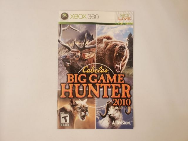 Microsoft Xbox 360 Cabela's Big Game Hunter 2010 video game