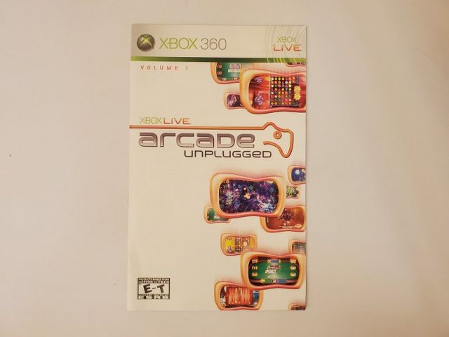 Microsoft Xbox 360 Xbox Live Arcade Unplugged Volume 1 video game