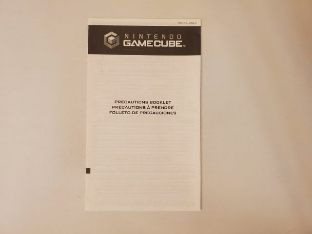 Nintendo GameCube Precautions Booklet video game
