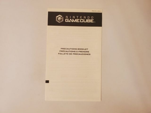 Nintendo GameCube Precautions Booklet video game