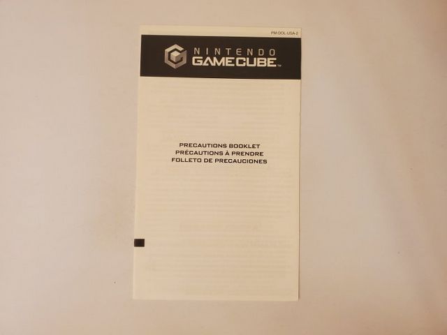Nintendo GameCube Precautions Booklet video game