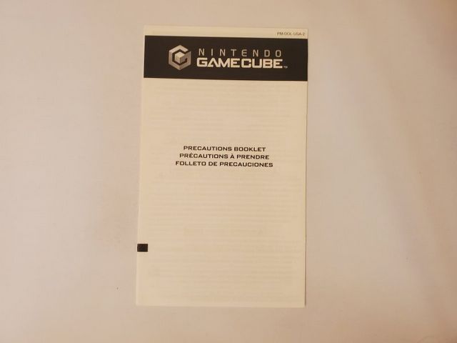 Nintendo GameCube Precautions Booklet video game
