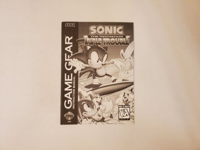 Sega Game Gear Sonic the Hedgehog: Triple Trouble video game