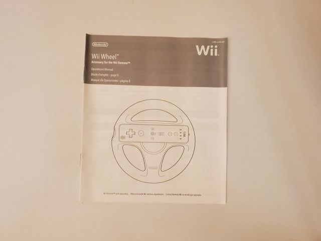 Nintendo Wii Wii Wheel Accessory (Manual) video game