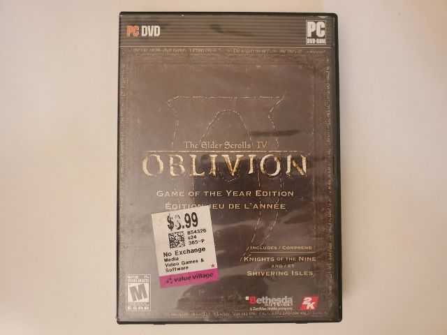 PC The Elder Scrolls IV Oblivion Game of the year edition video game