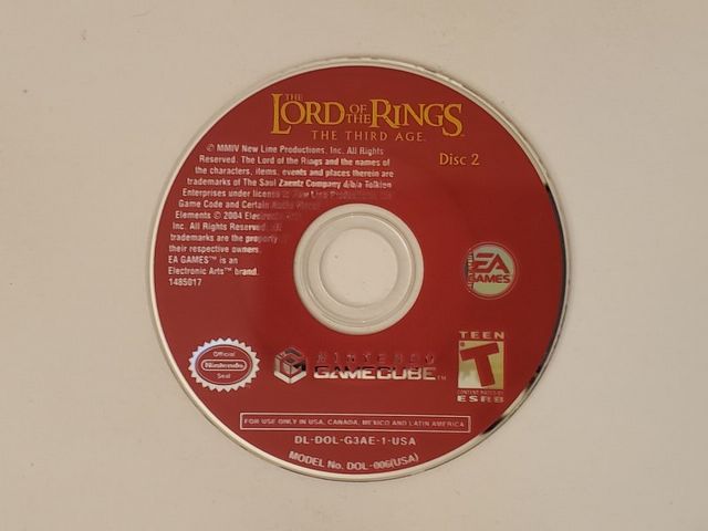 Nintendo GameCube The Lord of the Rings: The Third Age Disc 2 video game