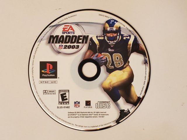 Sony PlayStation 1 Madden NFL 2003 video game