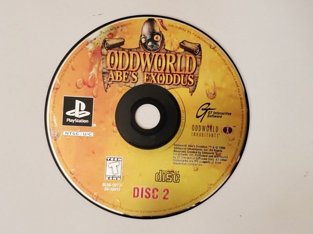 Sony PlayStation 1 Oddworld: Abe's Exoddus video game
