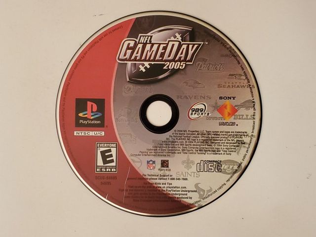 Sony PlayStation 1 NFL GameDay 2005 video game
