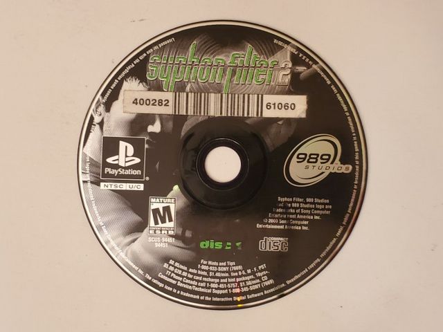 Sony PlayStation 1 Syphon Filter 2 Disc 1 video game