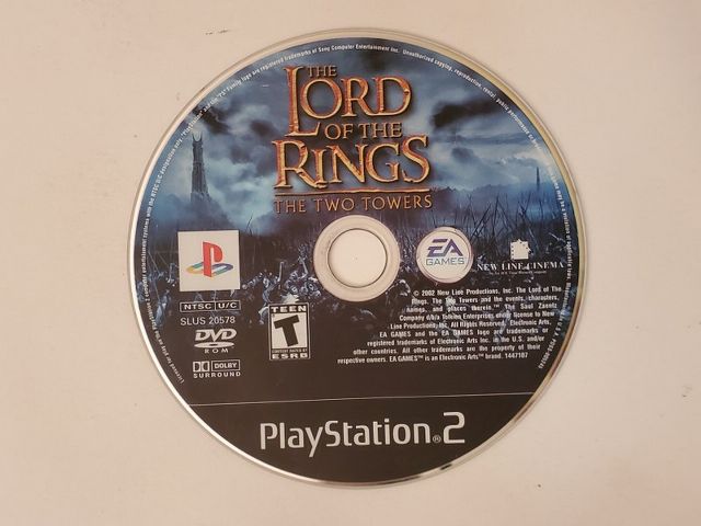 Sony PlayStation 2 The Lord of the Rings The Two Towers video game