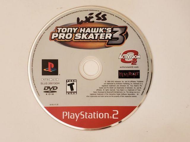 Sony PlayStation 2 Tony Hawk's Pro Skater 3 Greatest Hits video game