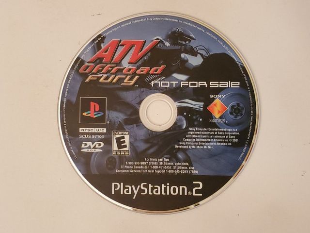 Sony PlayStation 2 ATV Offroad Fury Not For Sale video game