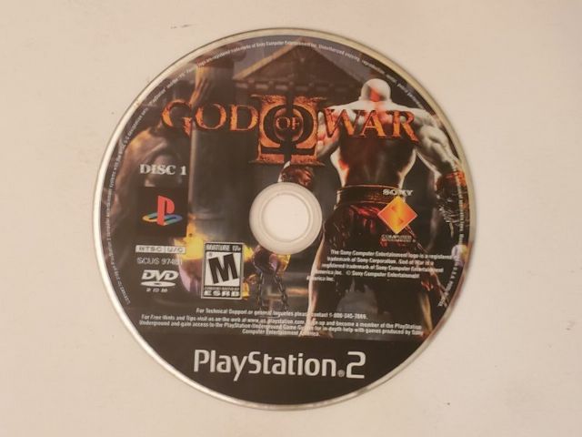 Sony PlayStation 2 God of War II Disc 1 video game