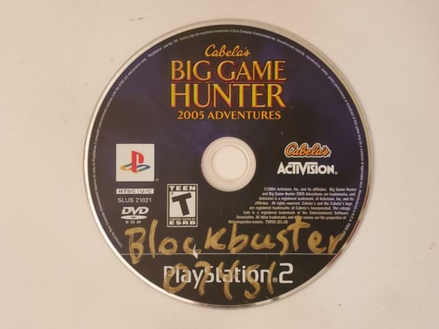 Sony PlayStation 2 Cabela's Big Game Hunter 2005 Adventures video game