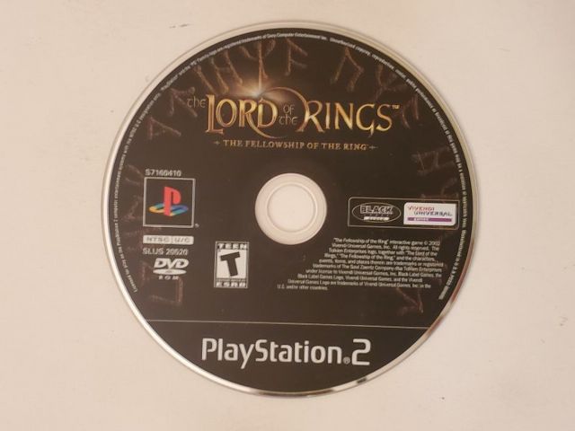 Sony PlayStation 2 The Lord of the Rings The Fellowship of the Ring video game