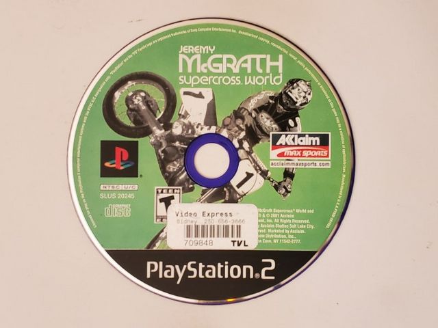 Sony PlayStation 2 Jeremy McGrath Supercross World video game