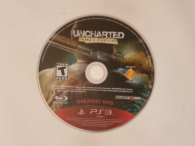 Sony PlayStation 3 Uncharted Drake's Fortune Greatest Hits video game