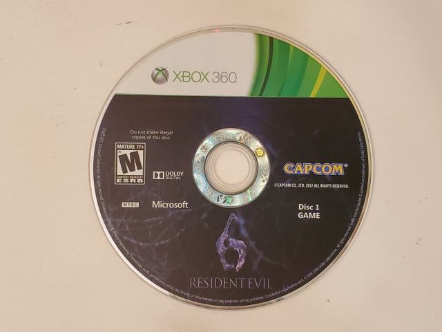 Microsoft Xbox 360 Resident Evil 6 Disc 1 video game
