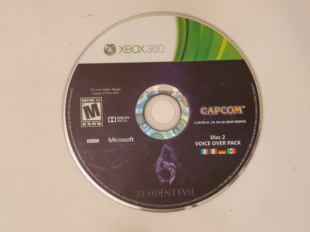 Microsoft Xbox 360 Resident Evil 6 Disc 2 video game
