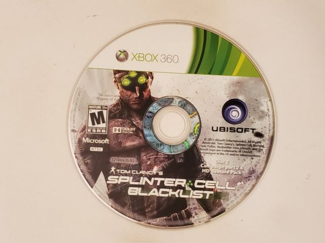 Microsoft Xbox 360 Splinter Cell Blacklist video game