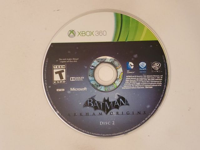 Microsoft Xbox 360 Batman Arkham Origins Disc 2 video game
