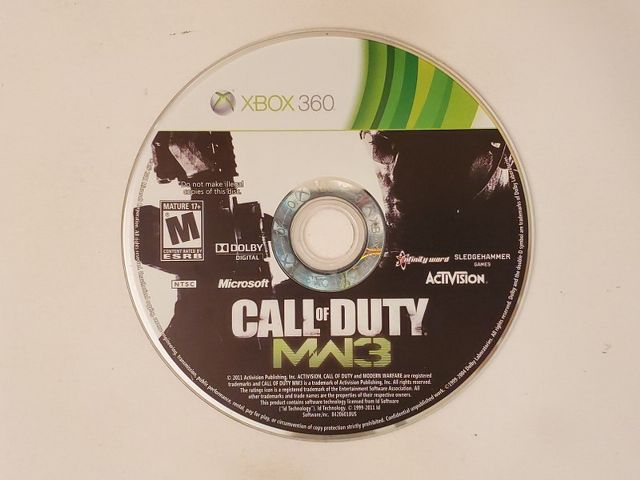 Microsoft Xbox 360 Call of Duty Modern Warfare 3 video game