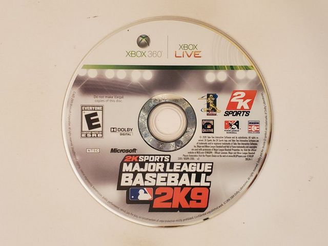 Microsoft Xbox 360 Major League Baseball 2K9 video game