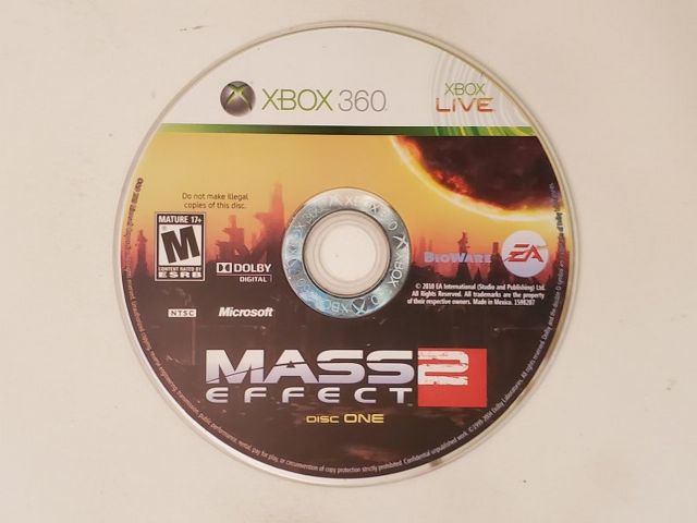 Microsoft Xbox 360 Mass Effect 2 Disc 1 video game
