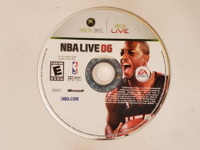 Microsoft Xbox 360 NBA Live 06 video game