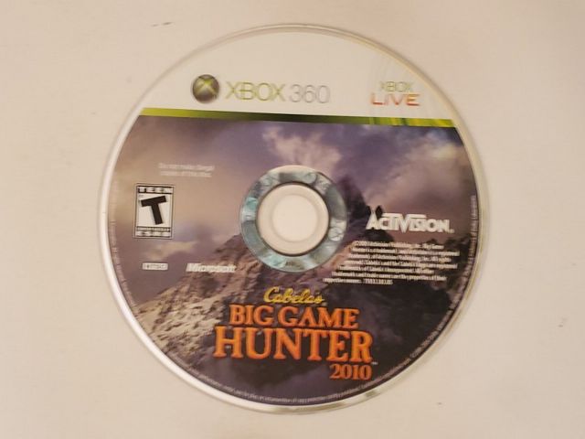 Microsoft Xbox 360 Cabela's Big Game Hunter 2010 video game